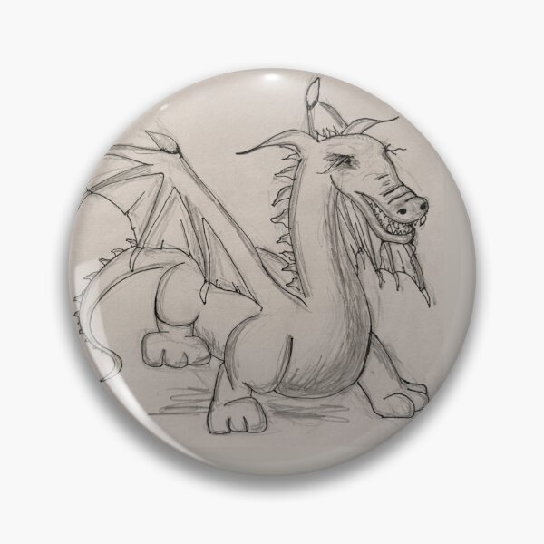 Item preview, Dragon drawing designed and sold by Recalcitrare Art.
