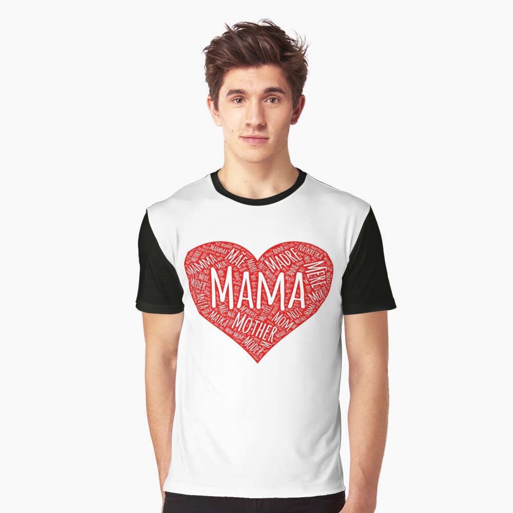 MAMA in foreign Languages WORD ART HEART FORM, Best Mom Gift Tee Poster  for Sale by Mmastert