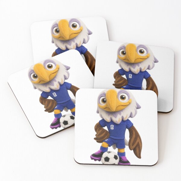 Item preview, Patriot Eagle Plush Soccer Mascot | Cute Football Bird Stuffed Character | Kawaii Sports Animal Art designed and sold by elhamart.