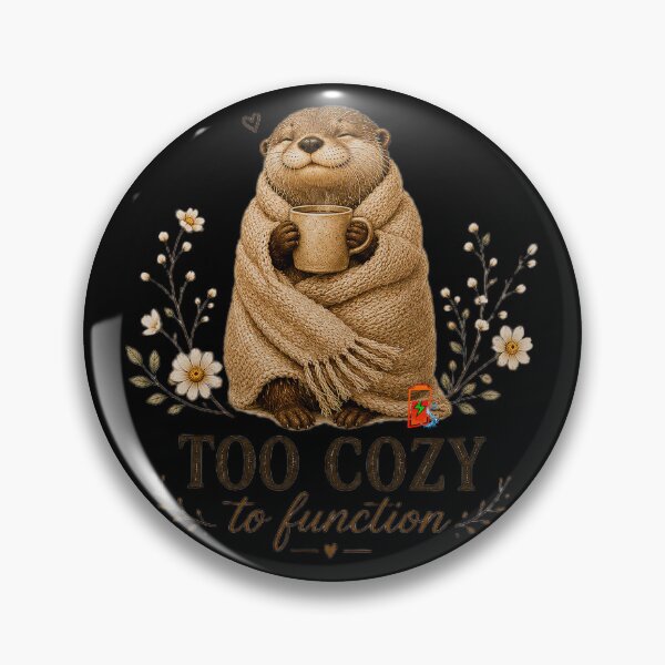 Item preview, Too Cozy to Function – Cute Otter Cozy Illustration designed and sold by Naturalite19.