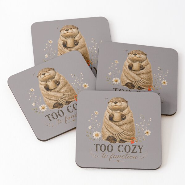 Item preview, Too Cozy to Function – Cute Otter Cozy Illustration designed and sold by Naturalite19.