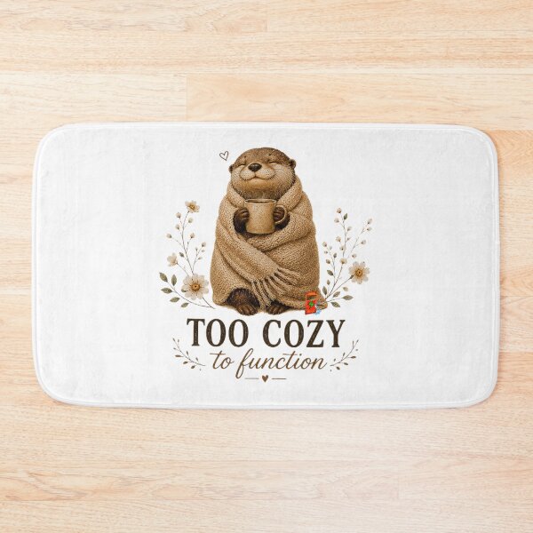 Item preview, Too Cozy to Function – Cute Otter Cozy Illustration designed and sold by Naturalite19.