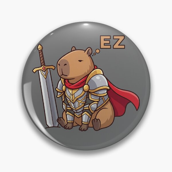 Item preview, Capybara Paladin EZ designed and sold by MarlonOspinaStore.