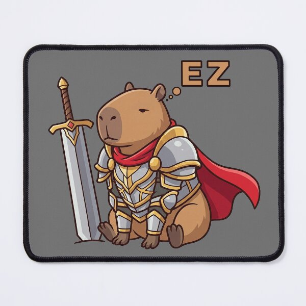 Item preview, Capybara Paladin EZ designed and sold by MarlonOspinaStore.