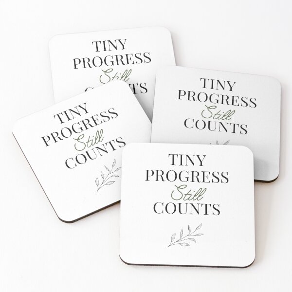 Item preview, Tiny Progress Still Counts Motivation Quote designed and sold by Everjoy Studios.