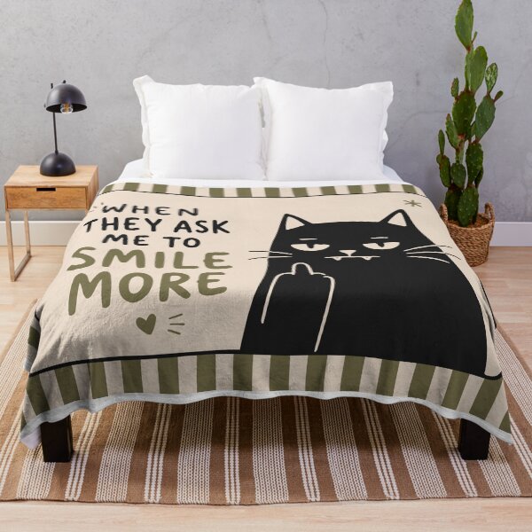 Item preview, Sarcastic Black Cat Poster, Humorous Quote Print designed and sold by Studio pod Burom.