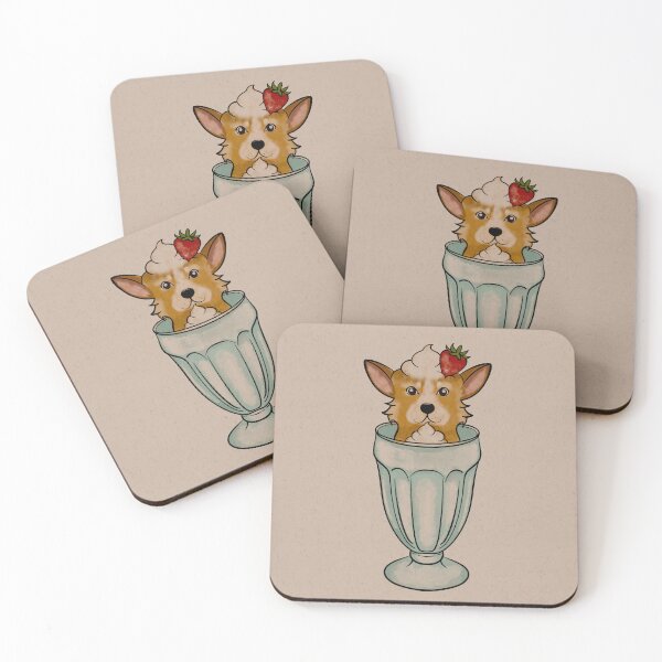 Item preview, Retro Corgi Pup In A Cup designed and sold by ellealsopaints.