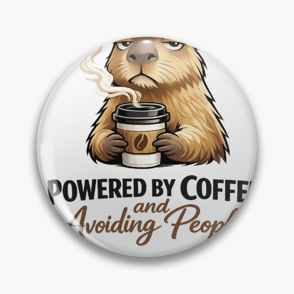 Item preview, Capybara Coffee Lover – Powered by Coffee and Avoiding People Funny Introvert Capybara designed and sold by Ermicioi.