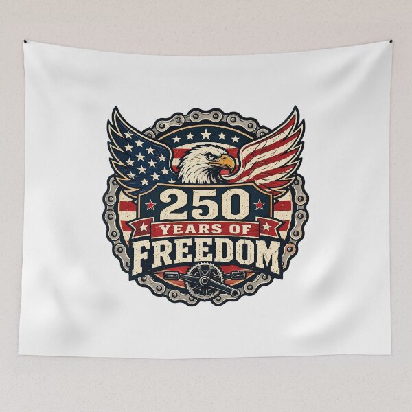Item preview, 250 Years of Freedom Patriotic Cycling Eagle Bike Chain Vintage designed and sold by shemodas.