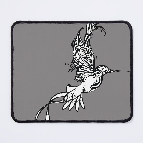 Item preview, Geometric Tribal Hummingbird - Black Online Art designed and sold by HolaStudio.