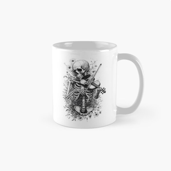 Item preview, Skeleton with Violin in Flowers   - World Music Day designed and sold by Art-Arcade6.