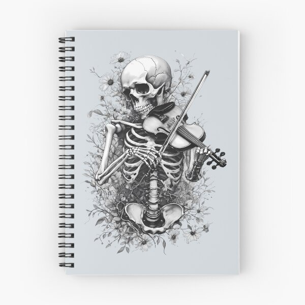 Item preview, Skeleton with Violin in Flowers   - World Music Day designed and sold by Art-Arcade6.