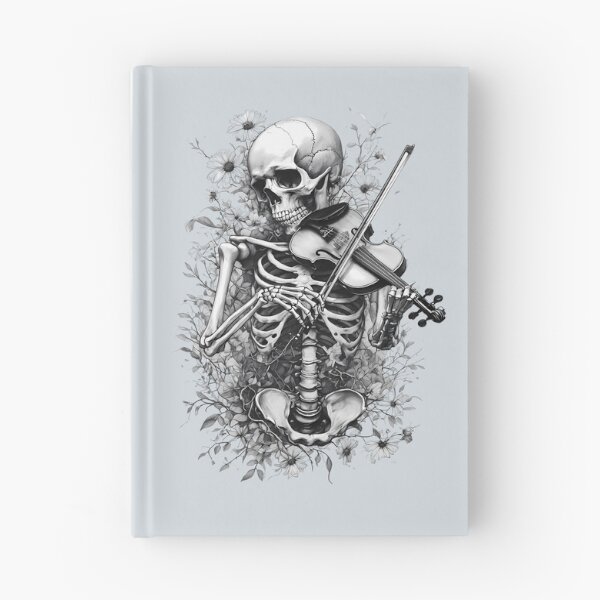 Item preview, Skeleton with Violin in Flowers   - World Music Day designed and sold by Art-Arcade6.
