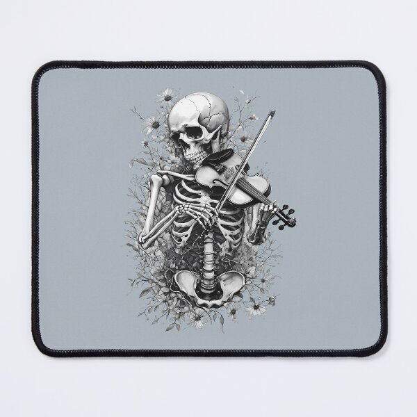 Item preview, Skeleton with Violin in Flowers - World Music Day designed and sold by Art-Arcade6.
