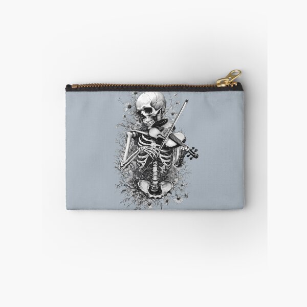 Item preview, Skeleton with Violin in Flowers   - World Music Day designed and sold by Art-Arcade6.