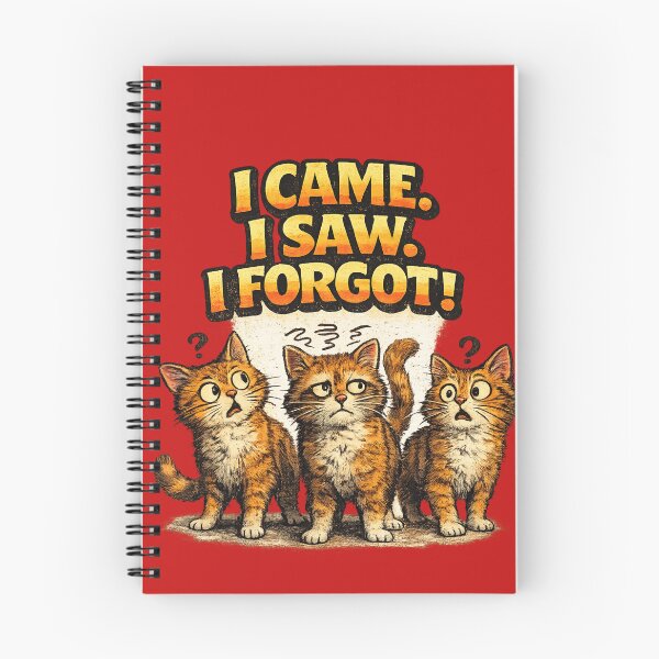 Item preview, I Came I Saw I Forgot Funny Cat Forgetful Humor Gift Art designed and sold by irfanshikh.
