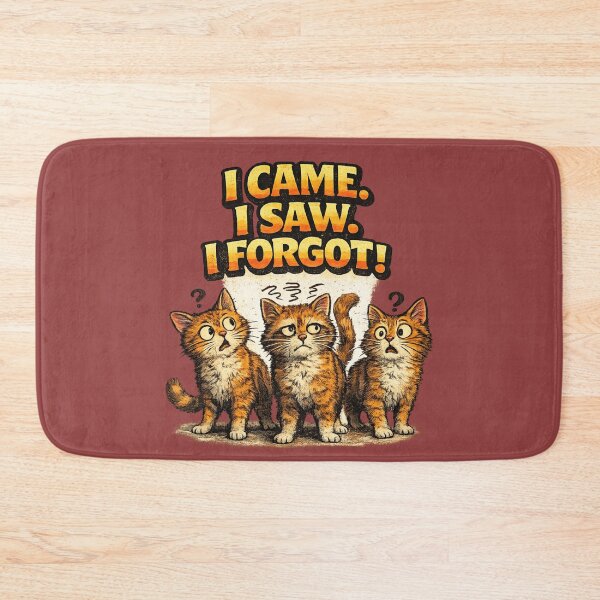 Item preview, I Came I Saw I Forgot Funny Cat Forgetful Humor Gift Art designed and sold by irfanshikh.