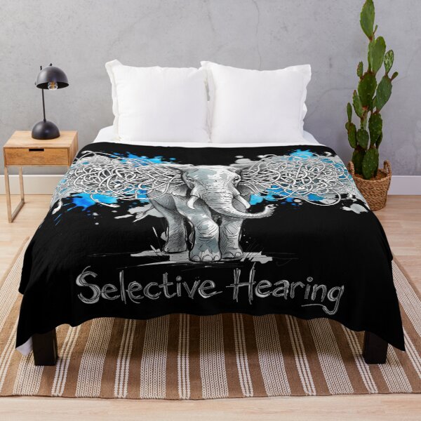 Item preview, Selective Hearing – Surreal Elephant Headphones Illustration designed and sold by SoulPT.