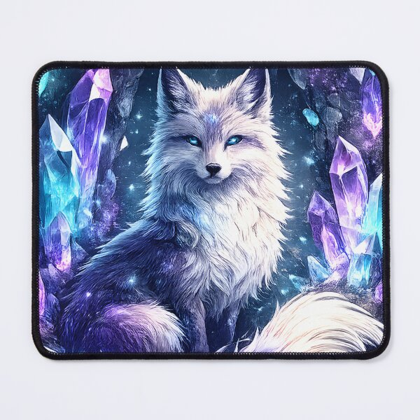 Item preview, Crystal Cave Fox Fantasy Gemstone Magical Animal Art designed and sold by Akter-sikder.