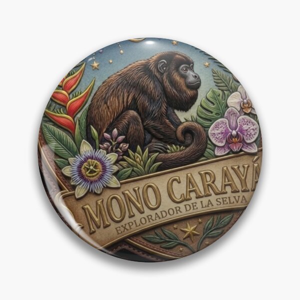 Item preview, Caraya Monkey Carved Shield Missionary Jungle designed and sold by Raices del Litoral .