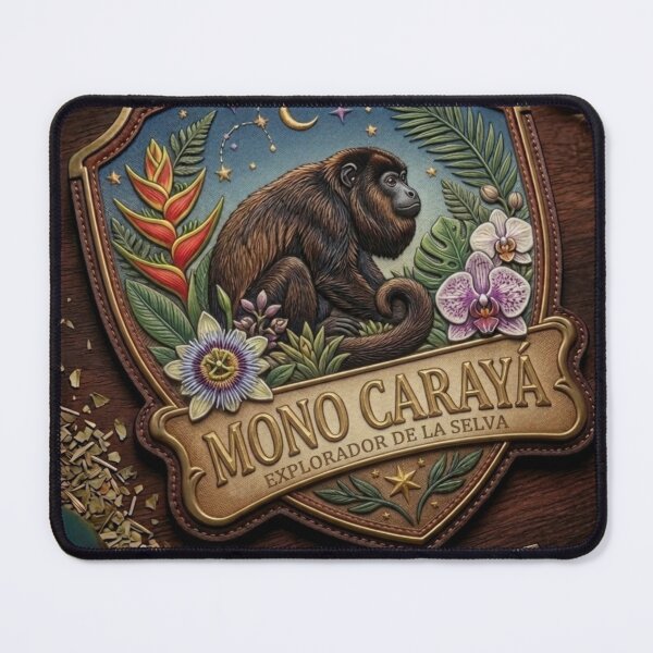Item preview, Caraya Monkey Carved Shield Missionary Jungle designed and sold by Raices del Litoral .