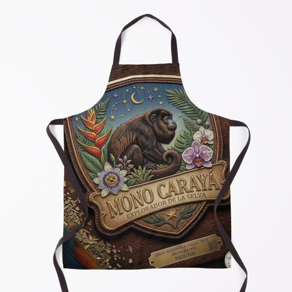 Item preview, Caraya Monkey Carved Shield Missionary Jungle designed and sold by Raices del Litoral .