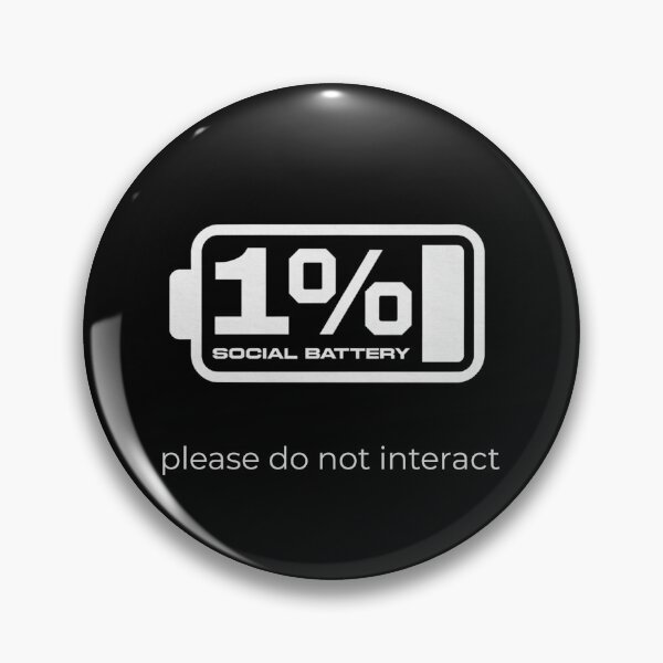 Item preview, Social Battery 1% Please Do Not Interact Funny Introvert Gift Shirt designed and sold by S.K..