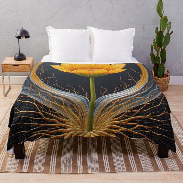 Item preview, Blooming flower in an energetic circle with roots designed and sold by Mianku | Für das Leben.