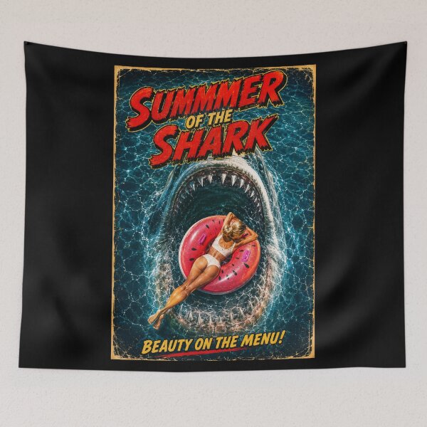 Item preview, Summer of the Shark - Pin Up Horror B-Movie designed and sold by FilMate.