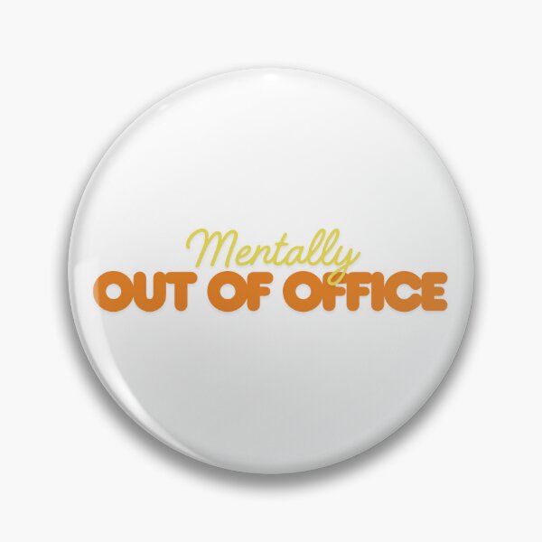 Item preview, Mentally Out Of Office Funny Preppy Y2K Quote designed and sold by Snowy Studio Designs.