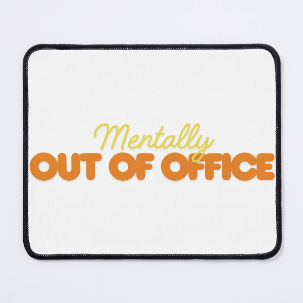 Item preview, Mentally Out Of Office Funny Preppy Y2K Quote designed and sold by Snowy Studio Designs.