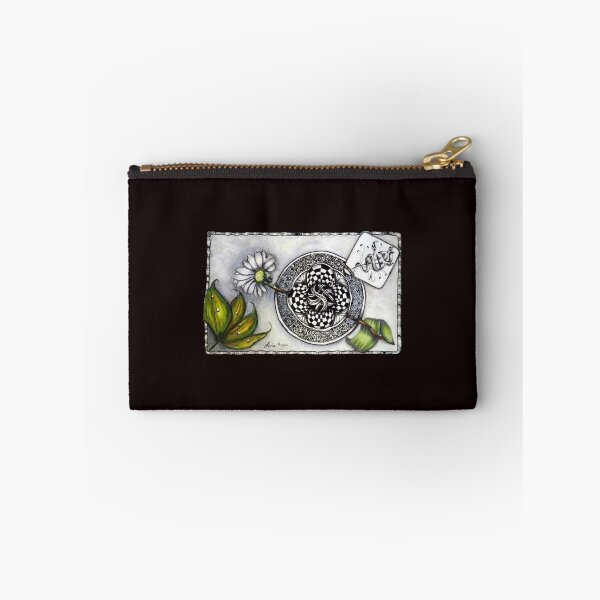 Item preview, Daisy Flower with Intricate Zentangle Mandala and Checkerboard designed and sold by LorieFossaArt.