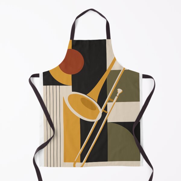 Item preview, Trombone Bauhaus Print, Mid Century Modern Music Art designed and sold by Studio pod Burom.