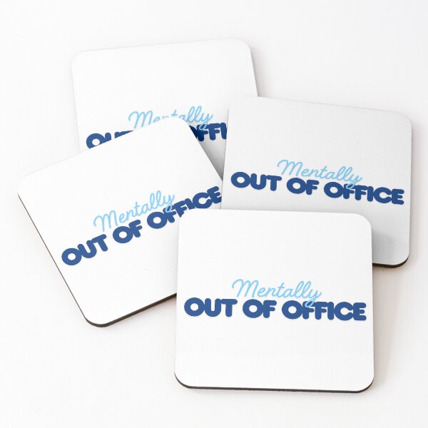 Item preview, Mentally Out Of Office Funny Preppy Y2K Quote designed and sold by Snowy Studio Designs.