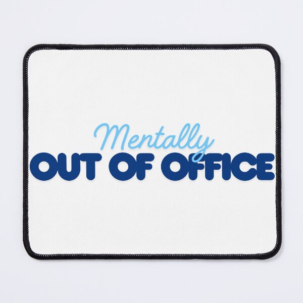 Item preview, Mentally Out Of Office Funny Preppy Y2K Quote designed and sold by Snowy Studio Designs.