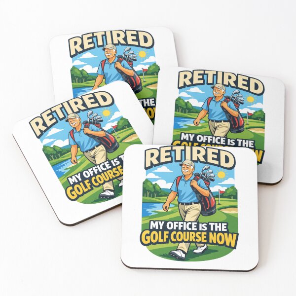 Item preview,  Retired My Office Is The Golf Course Now Flat Vector Cartoon Funny Retirement Gift designed and sold by Print Loft.