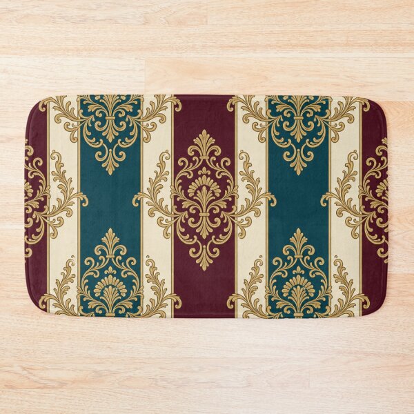 Item preview, Burgundy, Dark Turquoise & Cream Striped Baroque designed and sold by DesignsByPrnces.