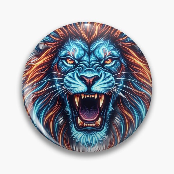 Item preview, Neon Fire Lion – Neo Tokyo Underground Collection designed and sold by SupernovaNote.