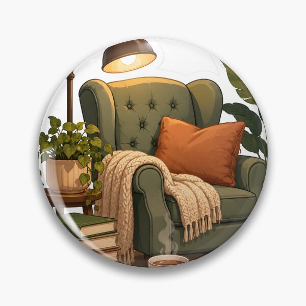 Item preview, Cozy Reading Nook with Books and Tea designed and sold by StickyGuys.