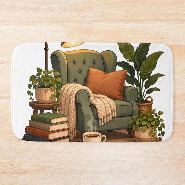 Item preview, Cozy Reading Nook with Books and Tea designed and sold by StickyGuys.