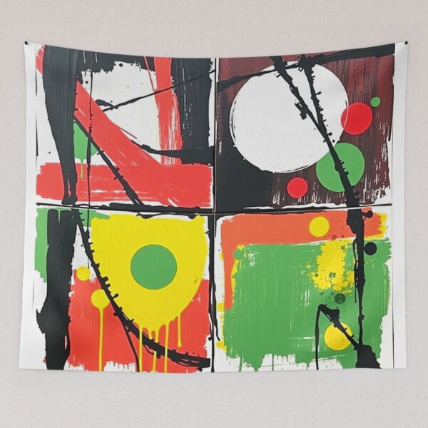 Item preview, playful disorder colorful geometric abstract design designed and sold by SmashingDeals.