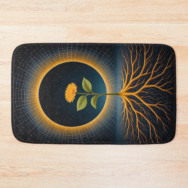 Item preview, Flower blooms in the cosmic embrace of the sun designed and sold by Mianku | Für das Leben.