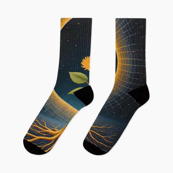 Item preview, Flower blooms in the cosmic embrace of the sun designed and sold by Mianku | Für das Leben.