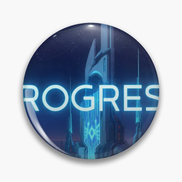 Item preview, PROGRESS - Futuristic Cyberpunk City Neon Tech Motivation Design designed and sold by AiNaturalsOnly.