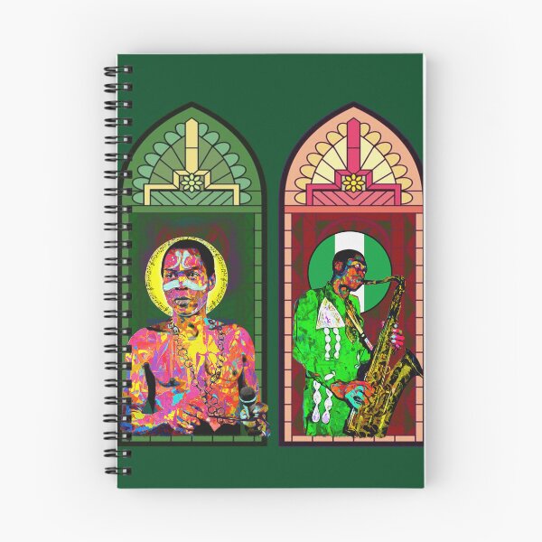 Item preview, Fela Kuti Stained Glass Art  – Pan-African Cathedral Portrait  Nigeria Afrobeat gift designed and sold by Youngkev-arts.