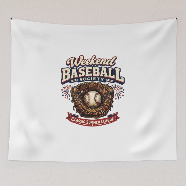 Item preview, Weekend Baseball Society Classic Summer League Vintage Glove designed and sold by shemodas.