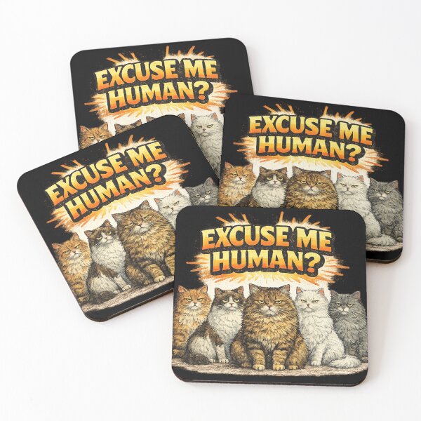 Item preview, Excuse Me Human Funny Grumpy Cat Gang Attitude Humor Gift designed and sold by irfanshikh.