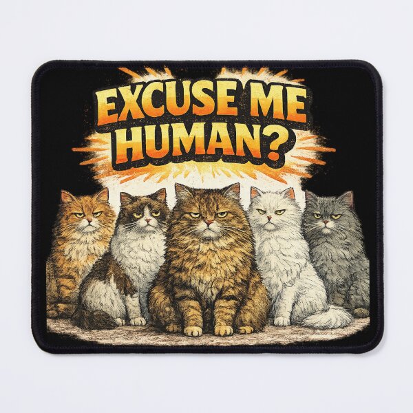 Item preview, Excuse Me Human Funny Grumpy Cat Gang Attitude Humor Gift designed and sold by irfanshikh.