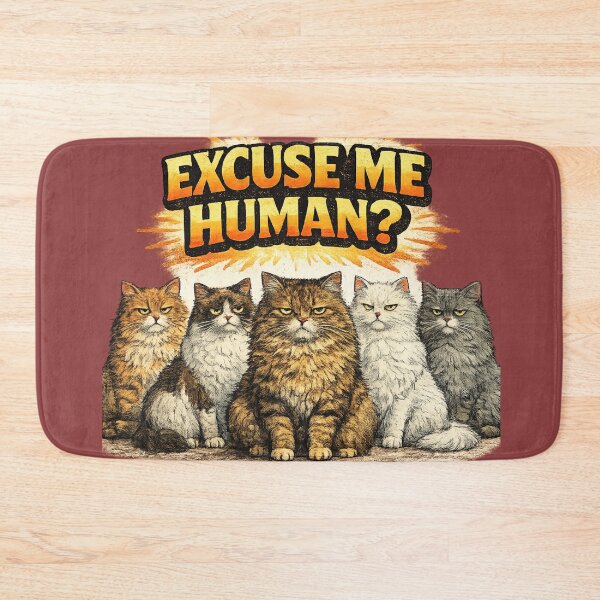 Item preview, Excuse Me Human Funny Grumpy Cat Gang Attitude Humor Gift designed and sold by irfanshikh.