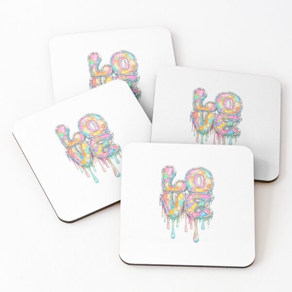 Item preview, Glossy Pastel Stained Glass Love Typography designed and sold by Dzakooob.